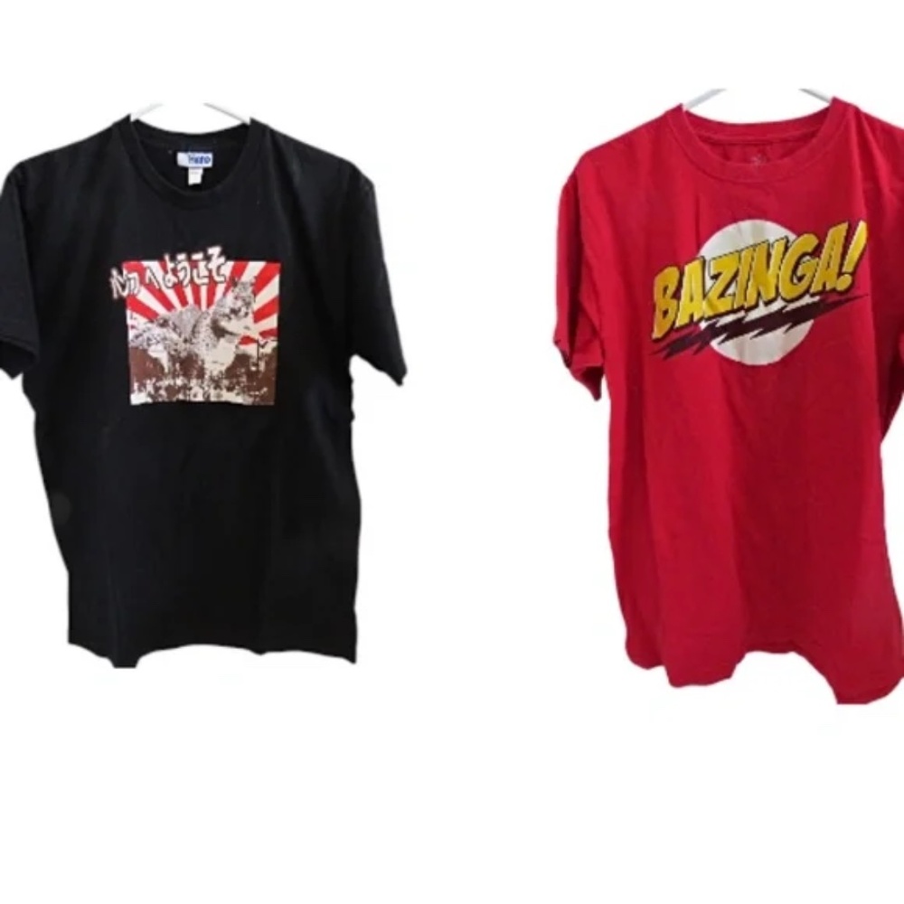 3 Size Large T-Shirts BAZINGA / ZOMBIE KILLER Plus 1 other